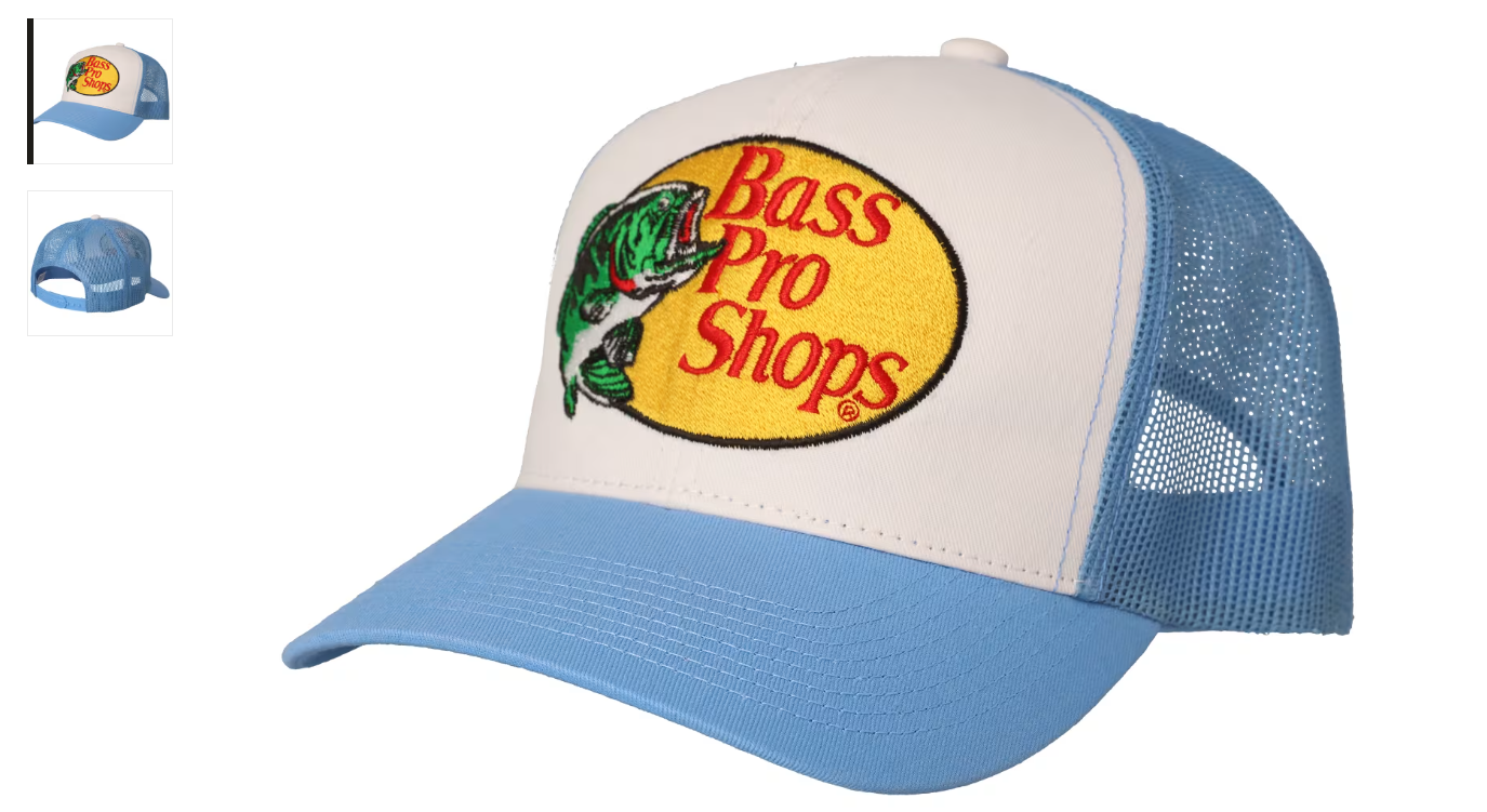 Bass Pro Shops Embroidered Logo Mesh-Back Cap - Light Blue